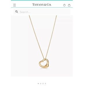 Tiffany Open Heart Pendant Necklace